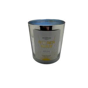 Fragrant Jewels Golden Hour Scented Candle Medium Silver Jar 11oz 2 Wick Coconut